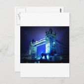 London Bridge bei Nacht Postkarte (Vorne/Hinten)