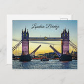 London Bridge bei Sunset Postcard Keepake Postkarte (Vorne/Hinten)