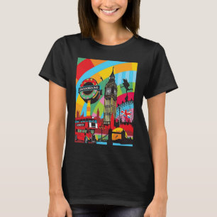 London Bridge Big Ben Pop Art Traveller T-Shirt