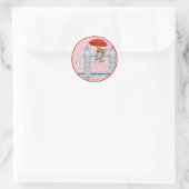 London Bridge Cat Runder Aufkleber (Tasche)
