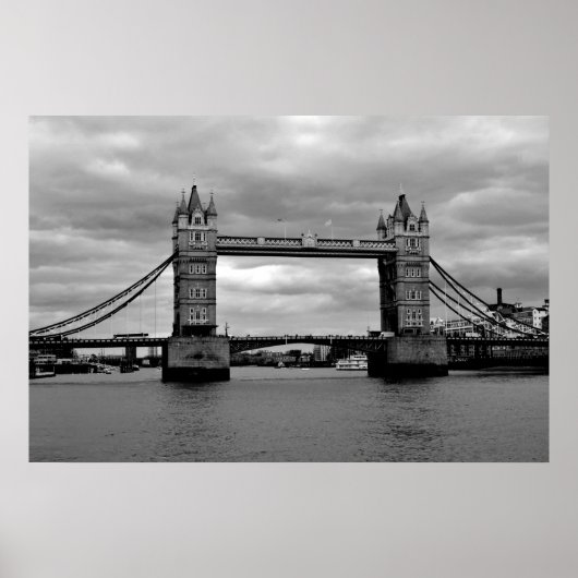London Bridge in Black and White Poster (Vorne)