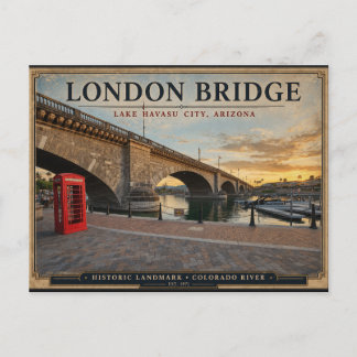 London Bridge Lake Havasu Arizona Postkarte