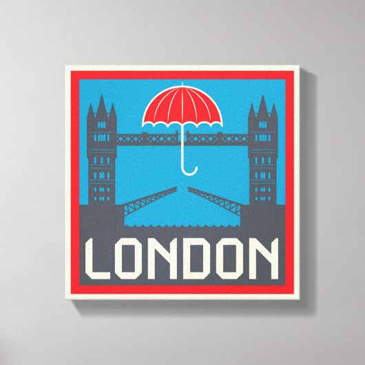 London Bridge mit Umbrella Leinwanddruck (Vorderseite)