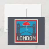 London Bridge mit Umbrella Postkarte (Vorne/Hinten)