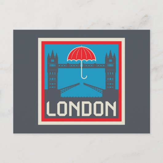 London Bridge mit Umbrella Postkarte (Vorderseite)