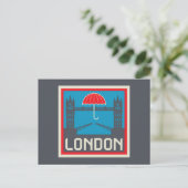 London Bridge mit Umbrella Postkarte (Stehend Vorderseite)