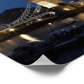 London Bridge. Night Sky Poster (Ecke)