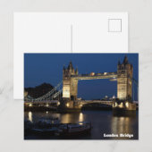 London Bridge, Night Sky Postkarte (Vorne/Hinten)