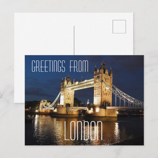 London Bridge Postkarte (Vorne/Hinten)