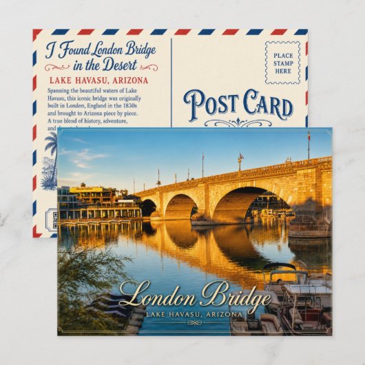 London Bridge Postkarte (Vorne/Hinten)