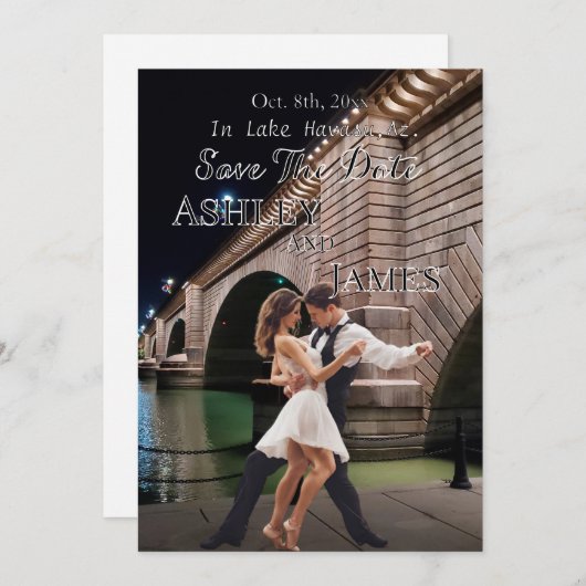 London Bridge Save the Date Einladung (Vorne/Hinten)