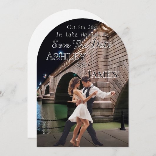 London Bridge Save the Date Einladung (Vorne/Hinten)