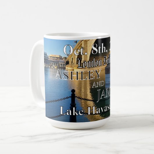 London Bridge Wedding Destination Kaffeetasse (Vorderseite Links)