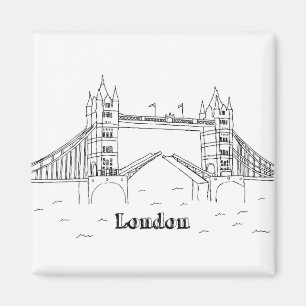 London Bridges Vacation Zeichn Vacation Art Train Magnet