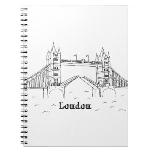 London Bridges Vacation Zeichn Vacation Art Train Notizblock