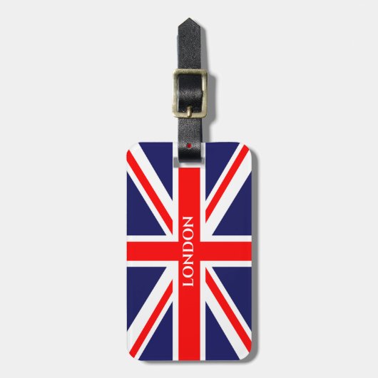 London Britische Flagge Gepäckanhänger (Vorderseite vertikal)