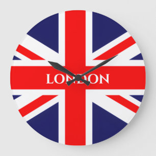 London Britische Flagge Große Wanduhr