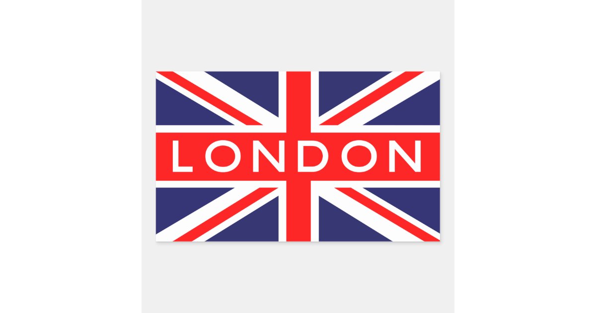 London: Britische Flagge Rechteckiger Aufkleber | Zazzle