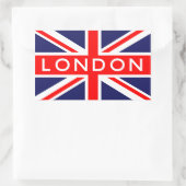 London: Britische Flagge Rechteckiger Aufkleber (Tasche)