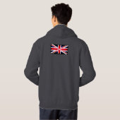 London/British Flag Black Hoodie (Schwarz voll)