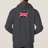 London/British Flag Black Hoodie (Rückseite)