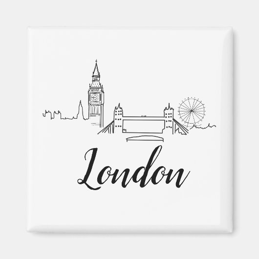 London British Illustration Magnet (Vorne)