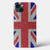 London British Union Jack Flag Glitzer Stylish Case-Mate iPhone Hülle (Rückseite)