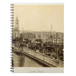 London-Brücke, c.1880 (Sepia-Foto) Notizblock