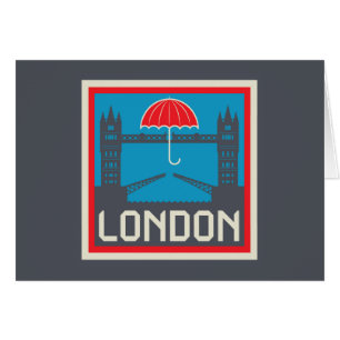 London-Brücke mit Regenschirm