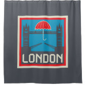 London-Brücke mit Regenschirm Duschvorhang (Vorderseite)