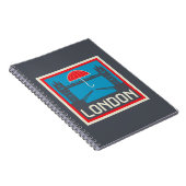 London-Brücke mit Regenschirm Notizblock (Rechte Seite)