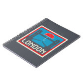 London-Brücke mit Regenschirm Notizblock (Linke Seite)