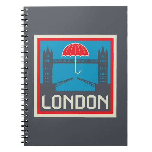 London-Brücke mit Regenschirm Notizblock (Vorderseite)