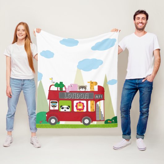 London Bus Baby Blanket Fleecedecke (Beispiel)
