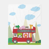 London Bus Baby Blanket Fleecedecke (Vorderseite)