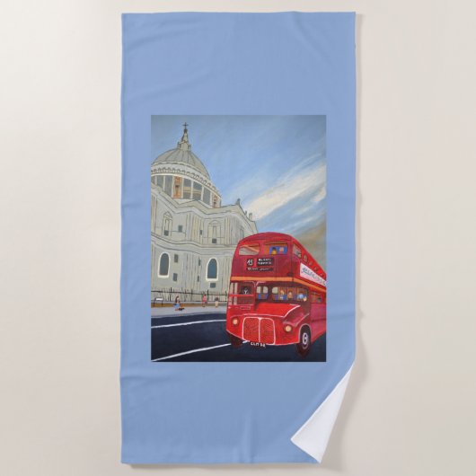 London Bus beach towel  Strandtuch (Vorderseite)