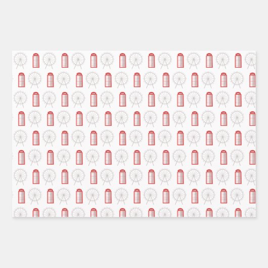 London Bus Birthday Geschenkpapier Set (Vorderseite)