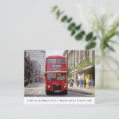 London Bus by Selfridges auf der Oxford St, 1998 Postkarte (Stehend Vorderseite)