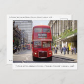 London Bus by Selfridges auf der Oxford St, 1998 Postkarte (Vorne/Hinten)