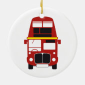 London-Bus-Doppeldecker-Weihnachtsbaumverzierung Keramikornament (Hinten)