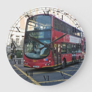 London-Bus - große runde Wanduhr