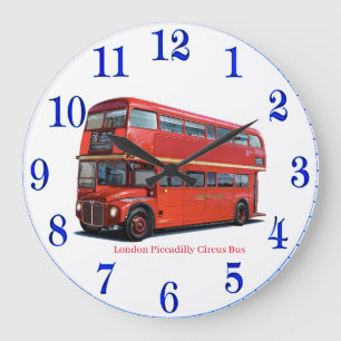 London Bus image for Acrylic Wall Clock Große Wanduhr