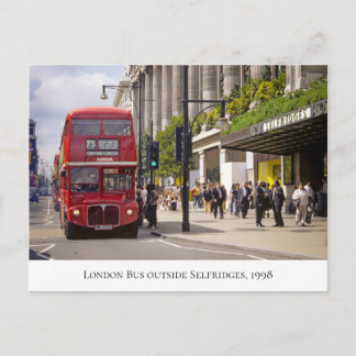 London Bus in Selfridges in Oxford St 1998 Postkarte