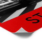 London Bus in Stoke Newington Poster (Ecke)