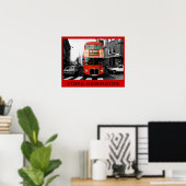 London Bus in Stoke Newington Poster (Heimbüro)
