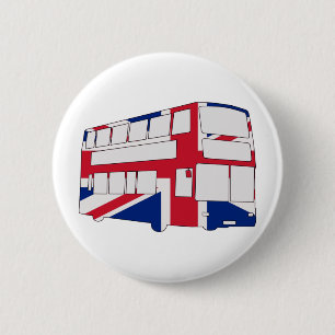London-Bus mit Gewerkschafts-Jackt-shirts und Button