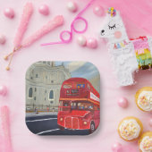 London Bus Paper Napkin Pappteller (Party)