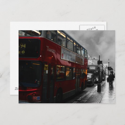 London Bus Postkarte (Vorne/Hinten)