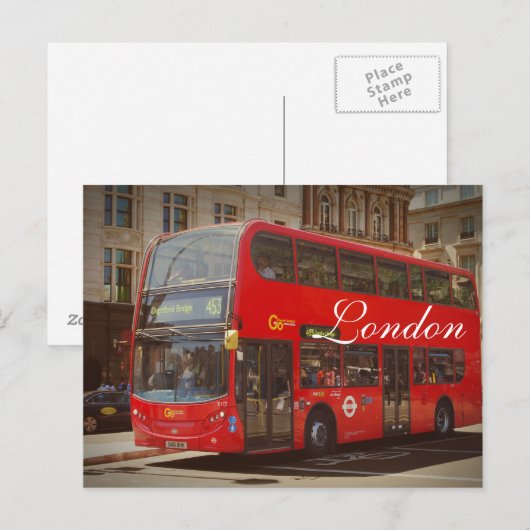 London Bus Postkarte (Vorne/Hinten)
