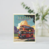 London Bus Postkarte (Stehend Vorderseite)